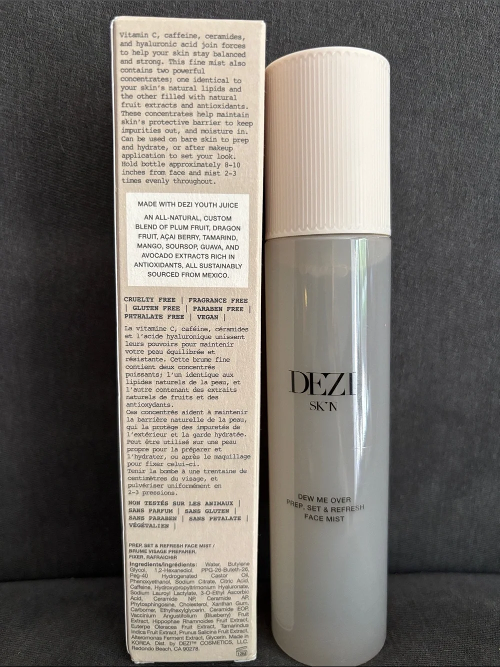DEZI Dew Me Over Face Mist — Cream & White